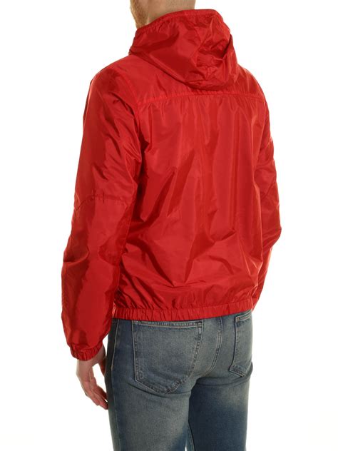 prada red jacket|Prada waterproof jacket.